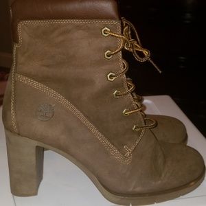 Timberland Glancy Mid Calf Suede and Leather Boots